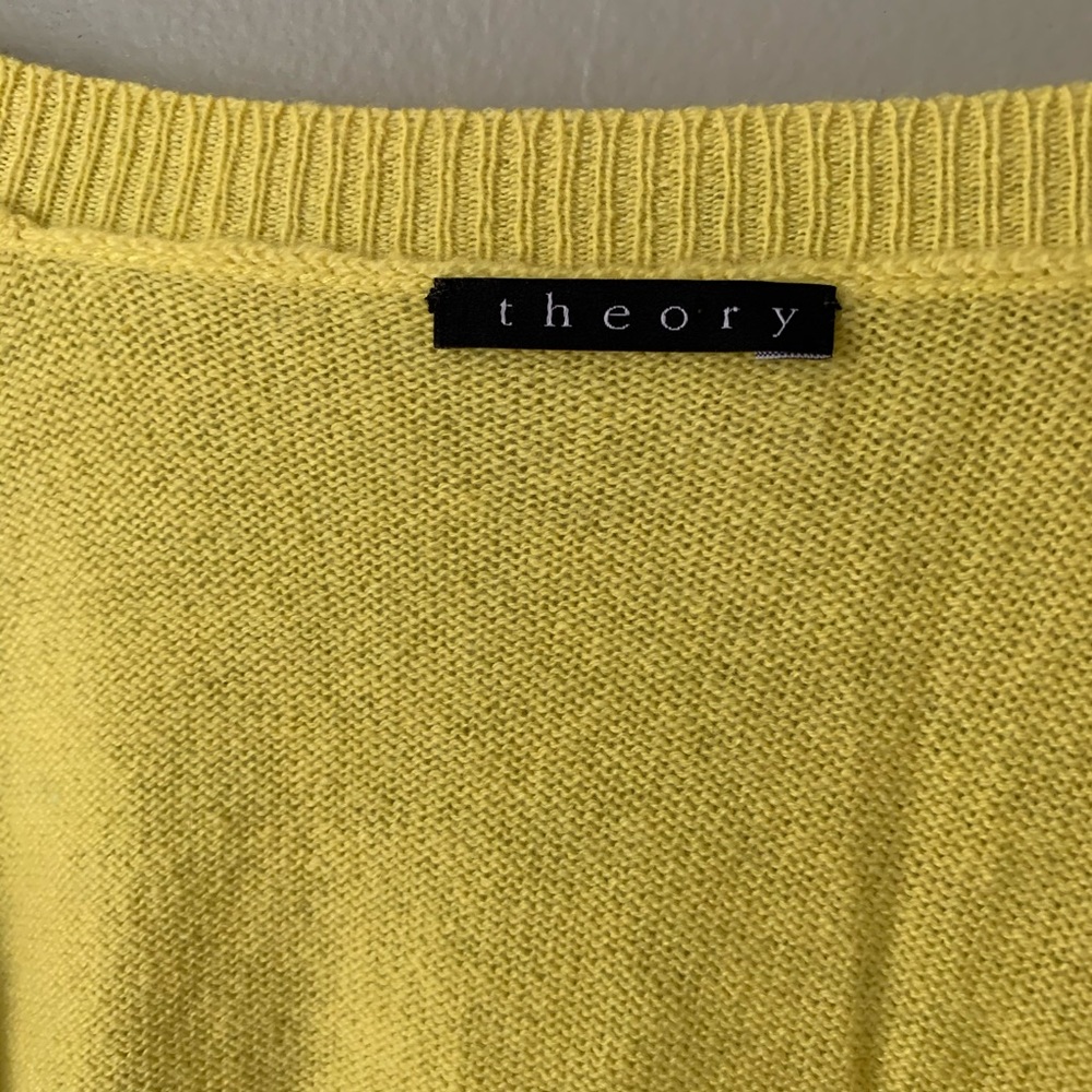 Theory Yellow Short-Sleeve Sweater - Picture 2 of 8